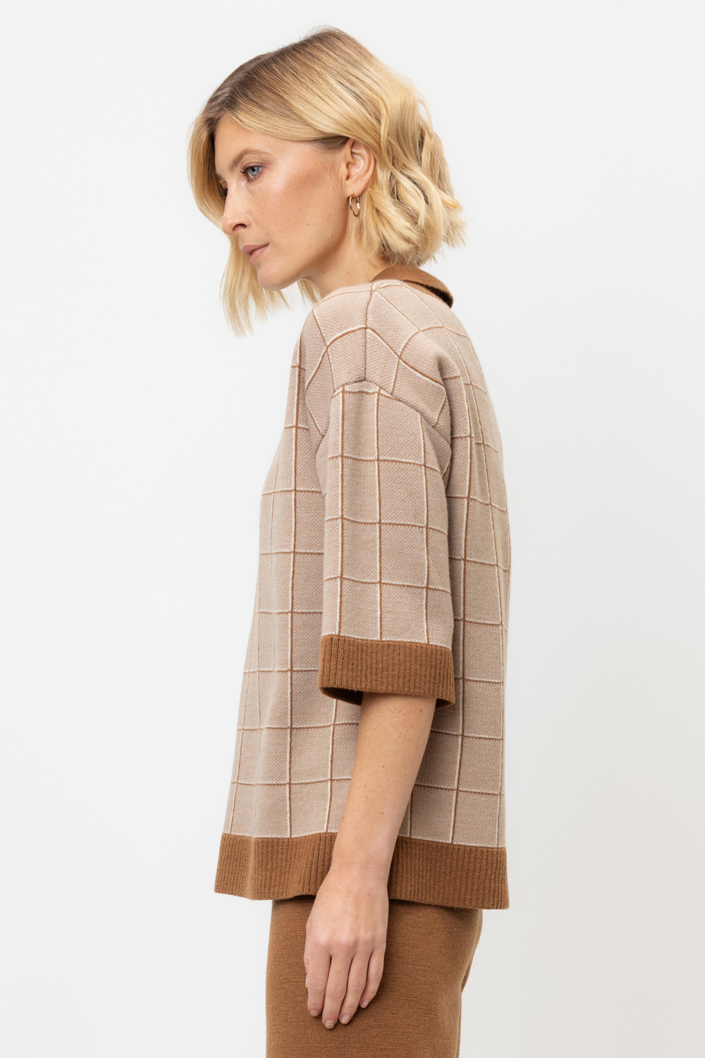 Джемперы женские для мам, артикул: ЕВ 30189/ш, цвет: бежевый, фото 3