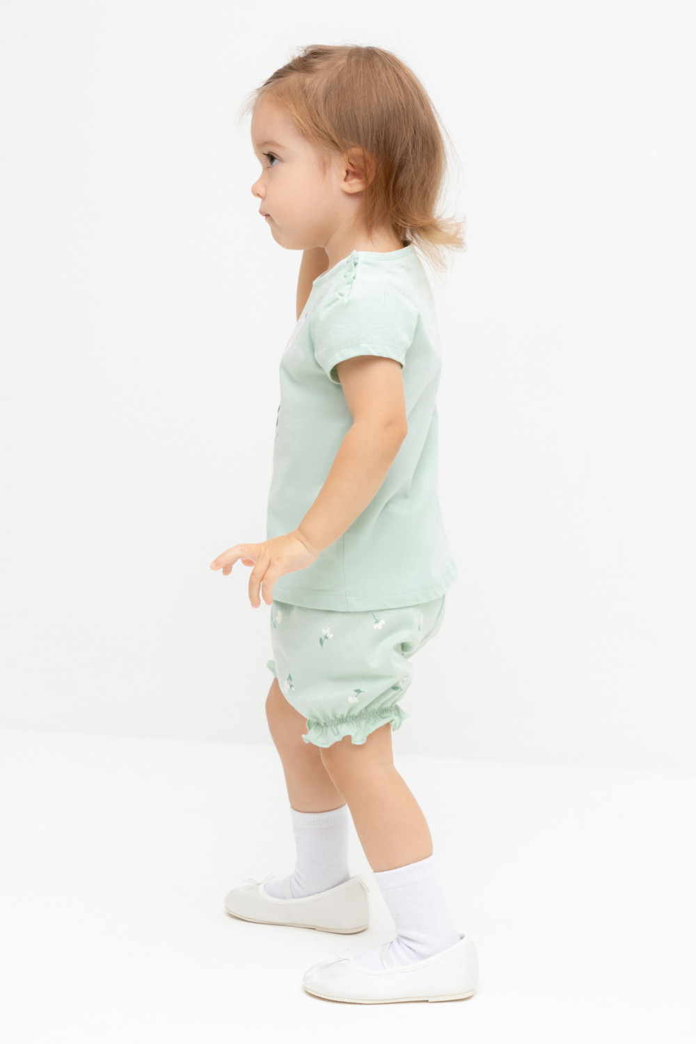 Шорты для девочки, артикул: КР 400683, цвет: зеленый, фото 3