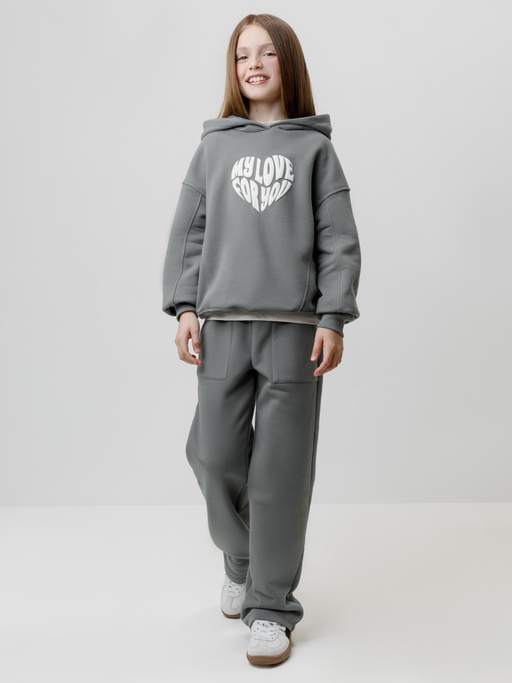 Худи для девочки, артикул: КР 302815, цвет: зеленый, фото 3