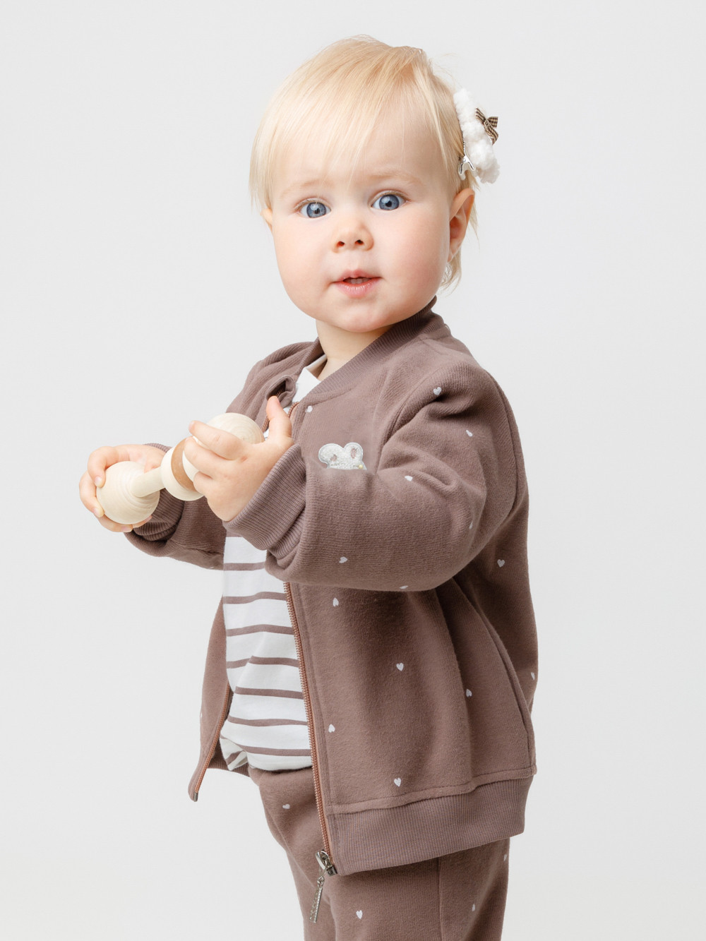 Жакет для девочки, артикул: КР 302900, цвет: кофейный, фото 3