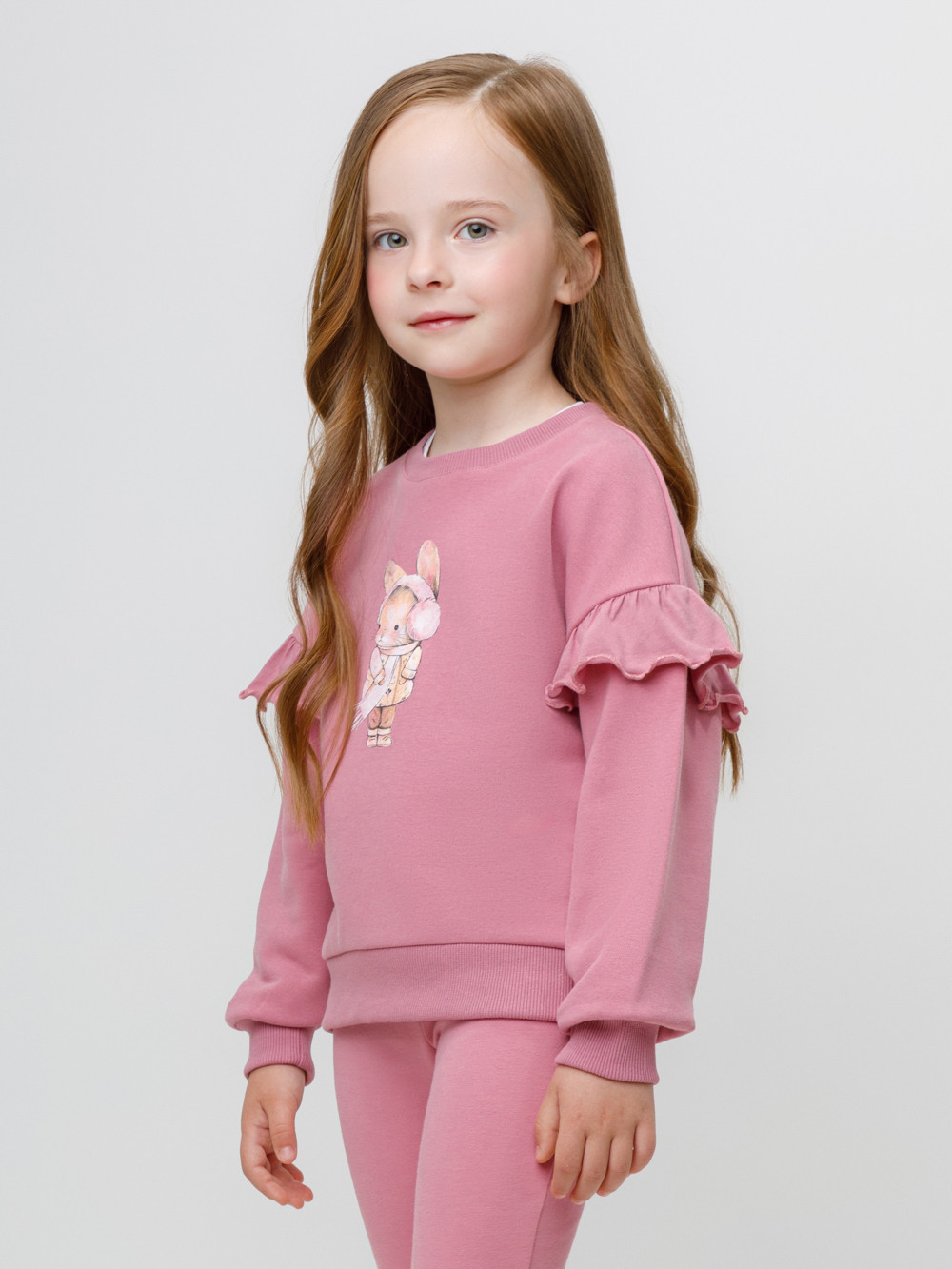 Свитшоты для девочки, артикул: КР 302876, цвет: розовый, фото 3