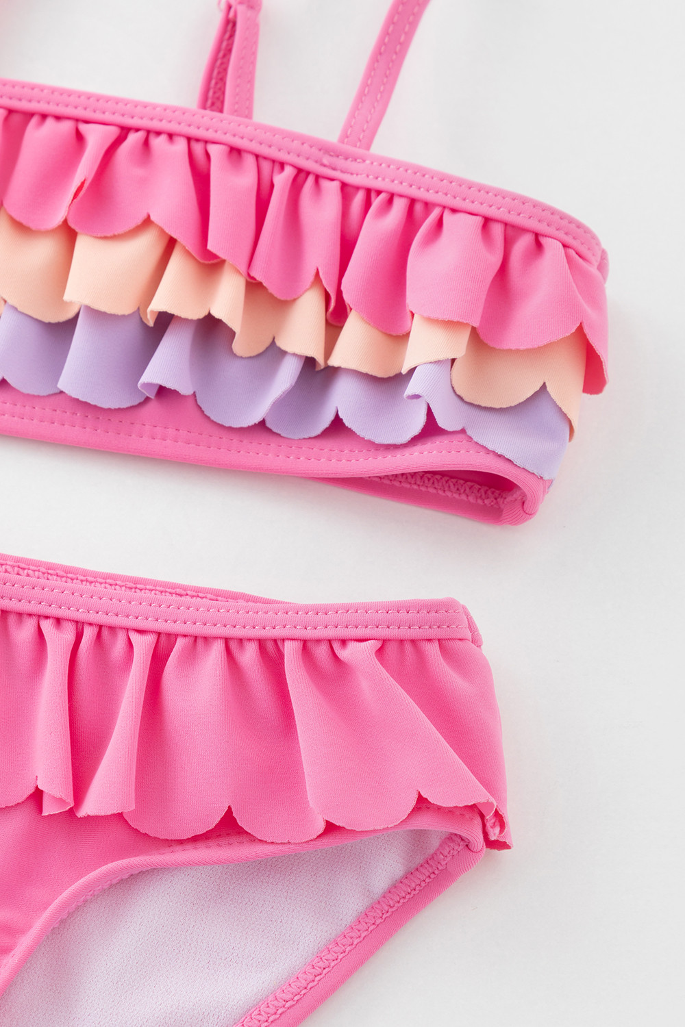 Купальник для девочки, артикул: ТК 17009/5 ФВ, цвет: ярко-розовый, фото 3