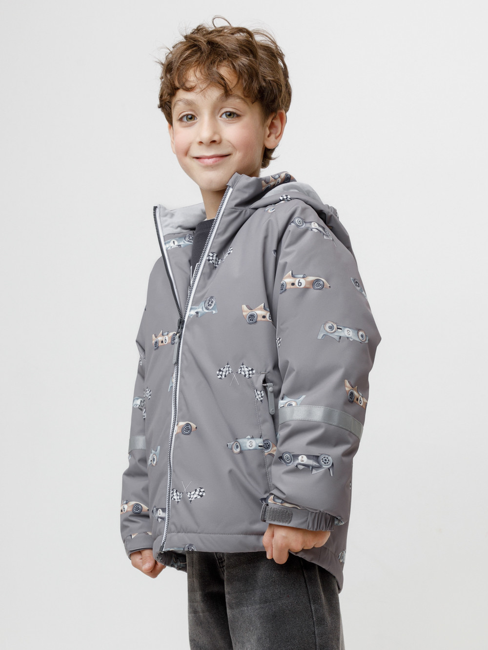 Куртки для мальчика, артикул: ВК 30161/н/1 ГР, цвет: кофейный, фото 3
