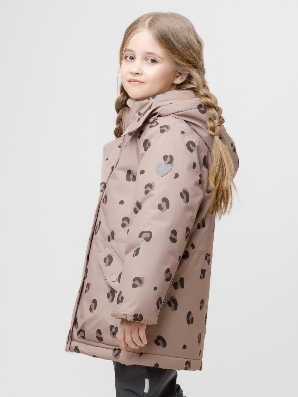 Куртка для девочки, артикул: ВК 38120/н/2 ГР, цвет: кофейный, фото 3