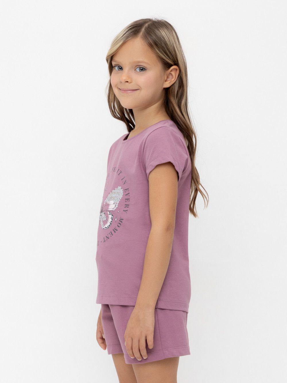 Футболка для девочки, артикул: КР 302715-1, цвет: бордовый, фото 2