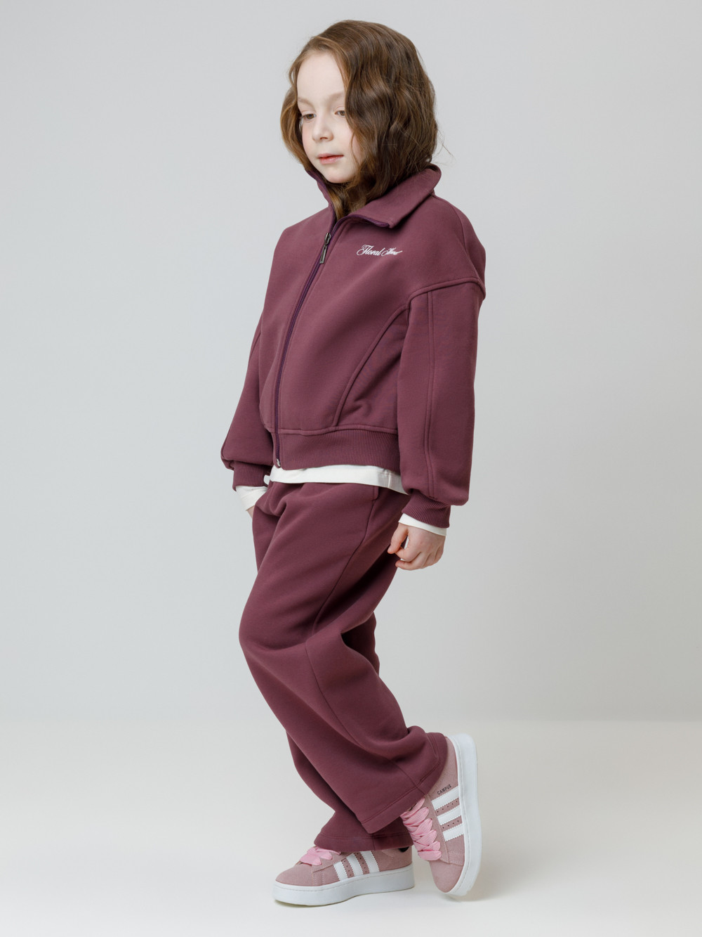 Брюки для девочки, артикул: КР 400875, цвет: бордовый, фото 3