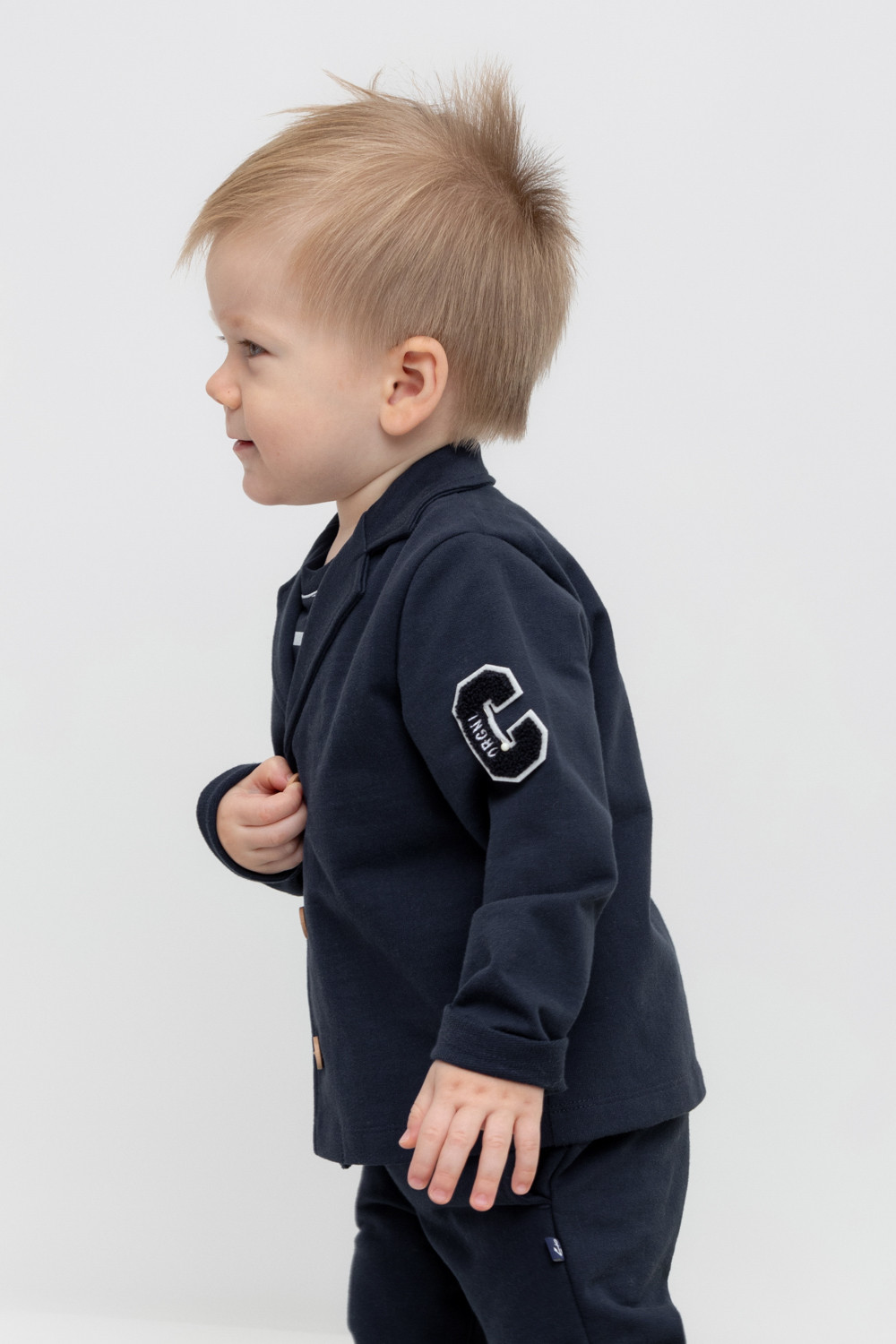 Жакет для мальчика, артикул: КР 302021, цвет: темно-синий, фото 3