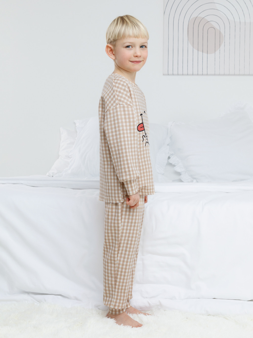 Пижама для мальчика, артикул: К 1581, цвет: сахар, фото 3