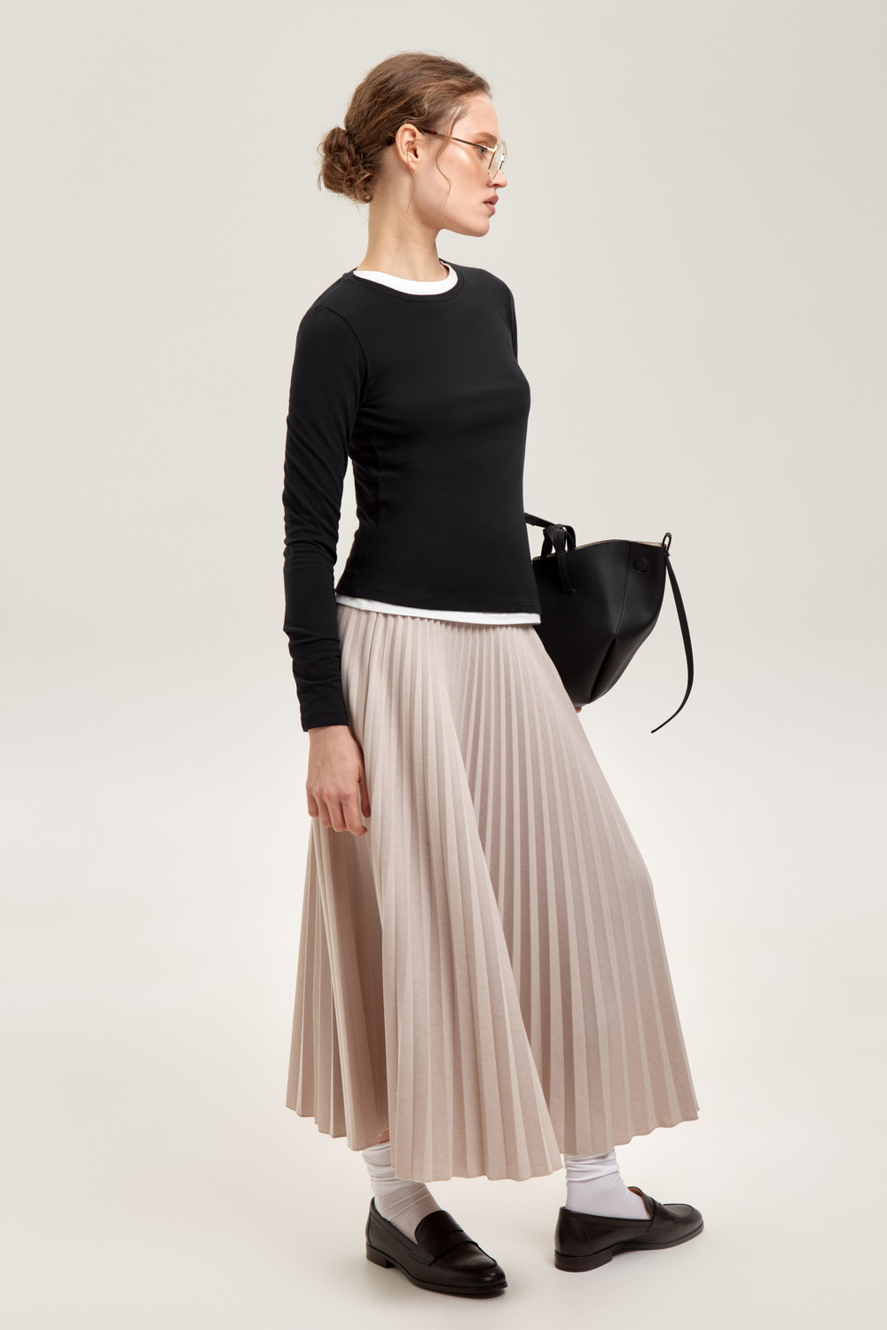 Юбки женские для мам, артикул: ЕВТ 7026, цвет: бежевый, фото 3