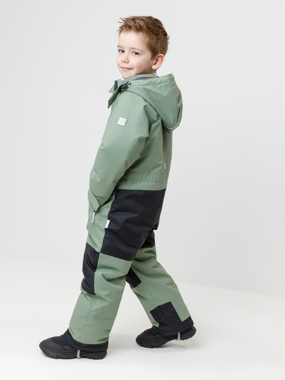Комбинезоны утепленные для мальчика, артикул: ВК 60128/4 УЗГ, цвет: хаки, фото 3