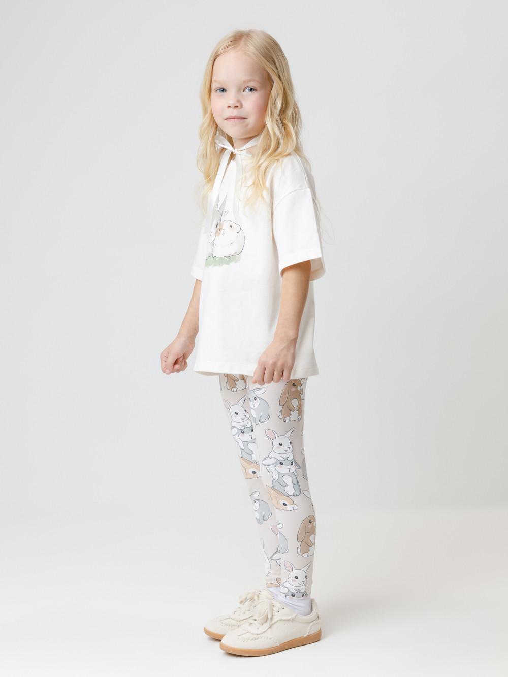 Футболка для девочки, артикул: КР 302902, цвет: сахар, фото 3