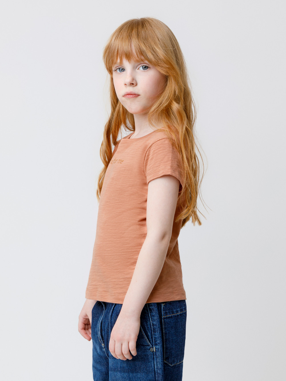 Футболка для девочки, артикул: К 302282, цвет: коричневый, фото 3