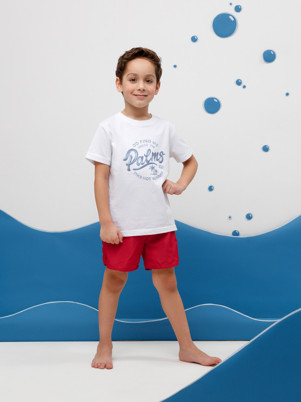 Плавки для мальчика, артикул: ТК 19007/3 ФВ, цвет: красный, фото 2