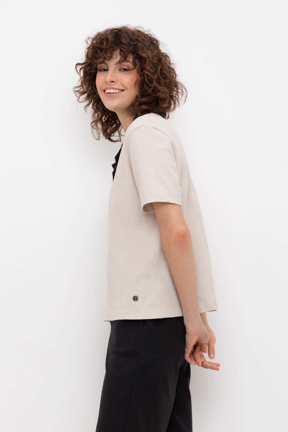 Футболки женские для мам, артикул: ЕВТ 3200, цвет: бежевый, фото 3