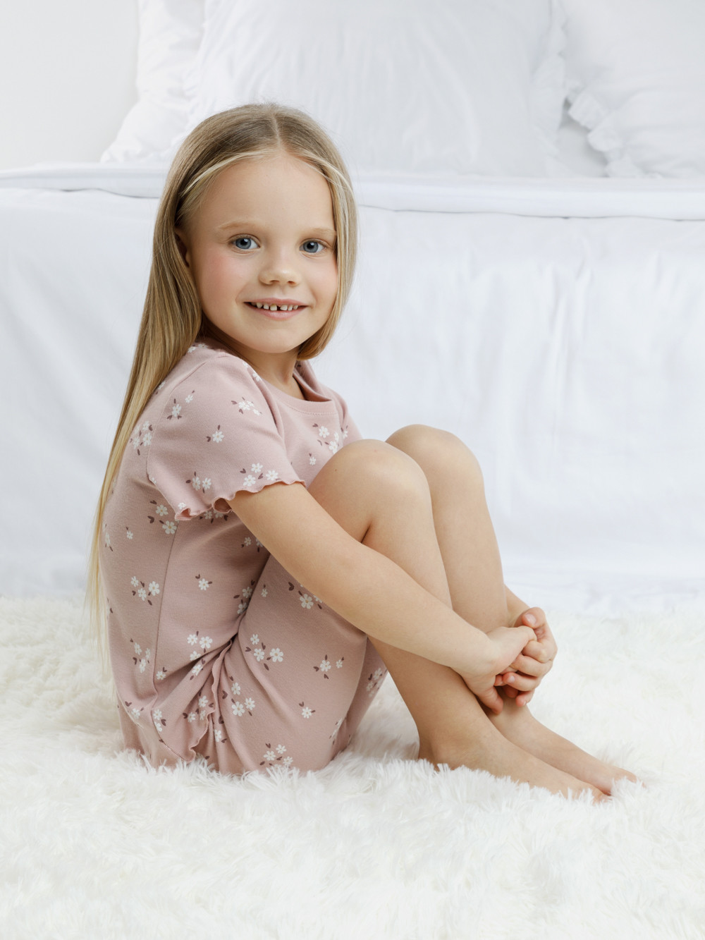 Пижама для девочки, артикул: К 1632, цвет: коричневый, фото 3