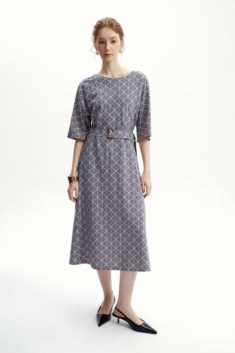 Платья женские для мам, артикул: ЕВТ 5072, цвет: бежевый, фото 3