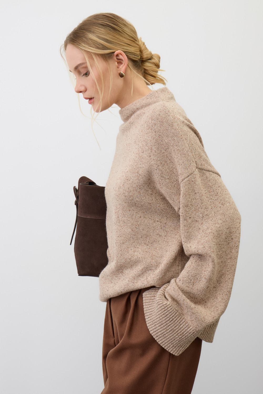 Джемперы женские для мам, артикул: ЕВ 30245/ш, цвет: бежевый, фото 3