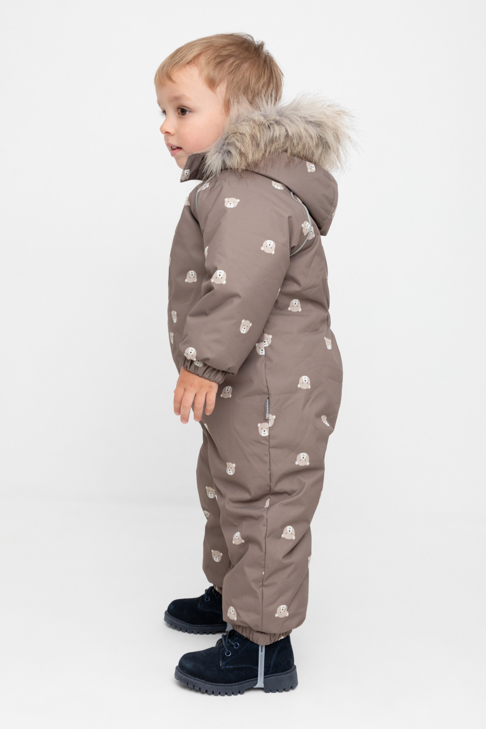 Комбинезоны утепленные для мальчика, артикул: ВК 60116/н/11 ГР, цвет: коричневый, фото 3