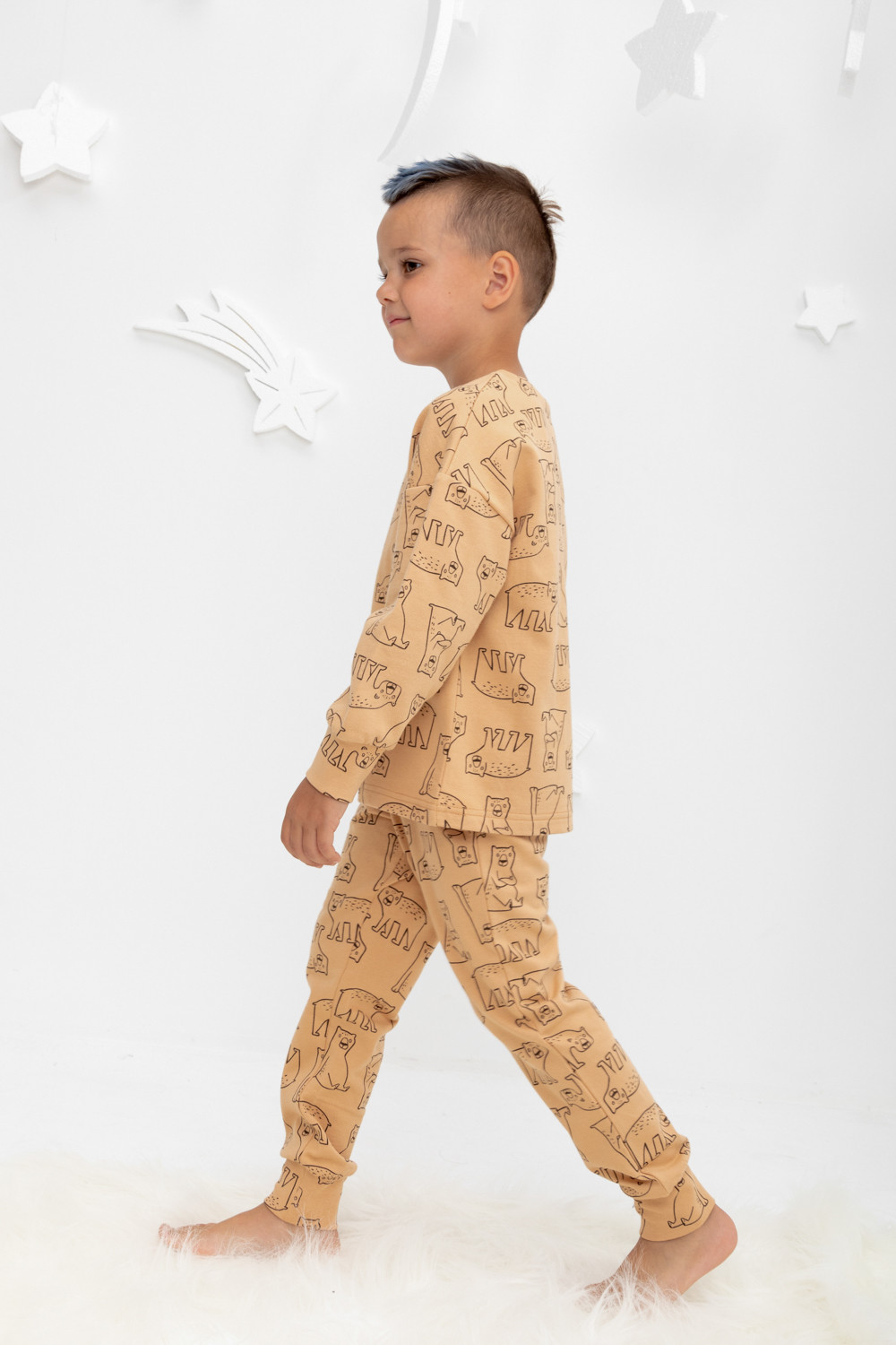 Пижама для мальчика, артикул: К 1587/24, цвет: коричневый, фото 3