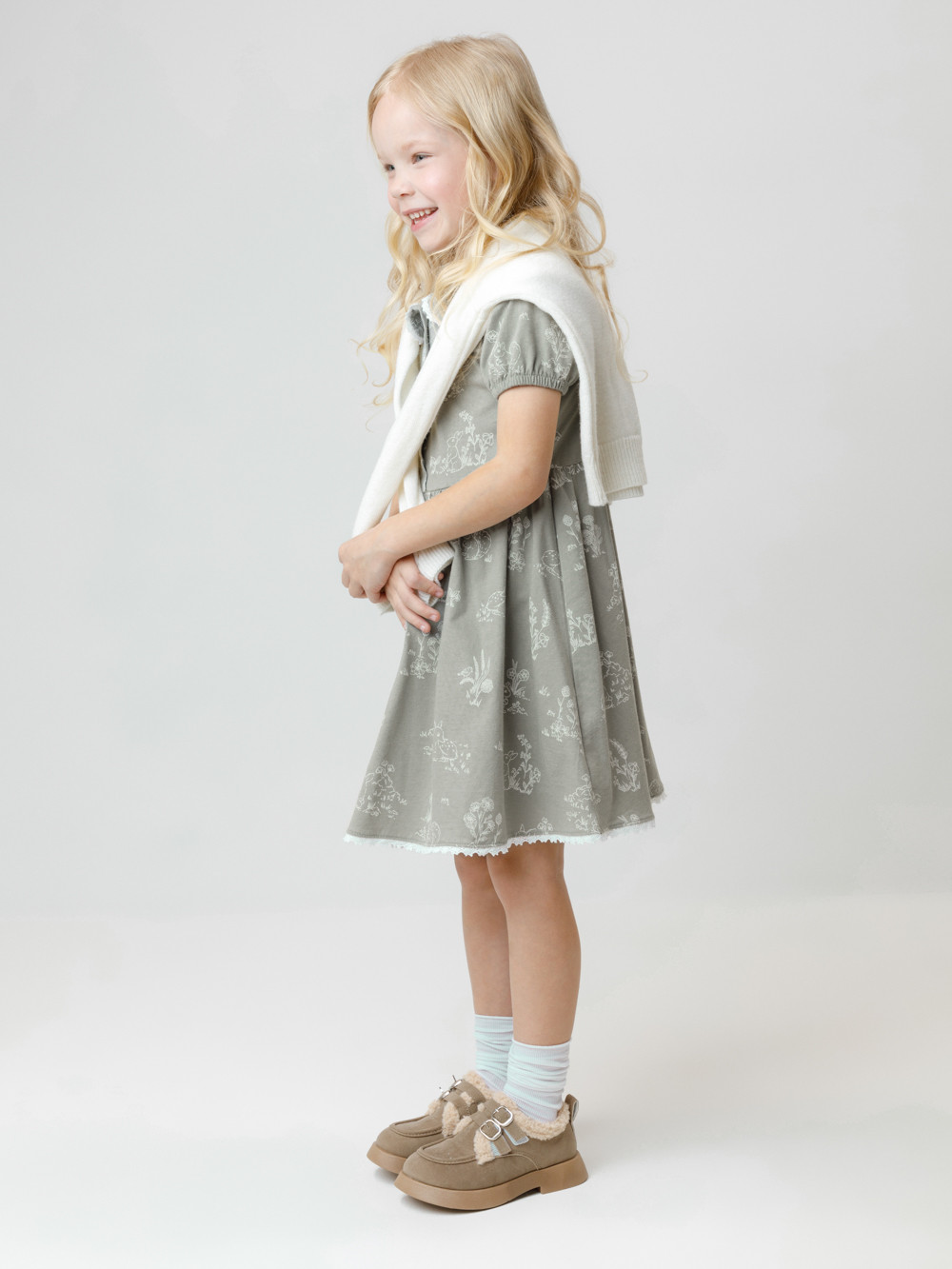 Платье для девочки, артикул: КР 5932, цвет: зеленый, фото 3