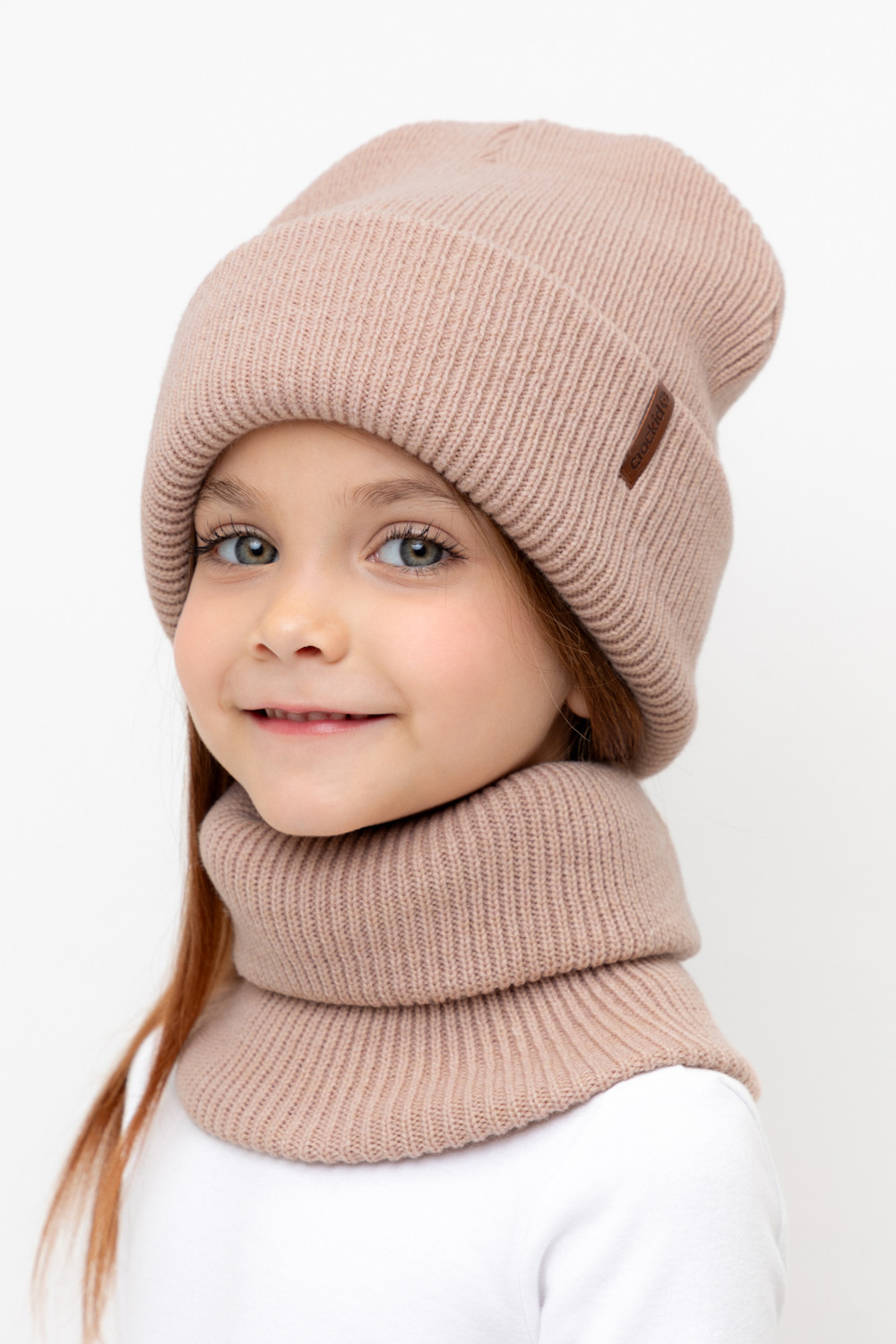 Комплект вязаный для девочки, артикул: КВ 22016/ш, цвет: бежевый, фото 3