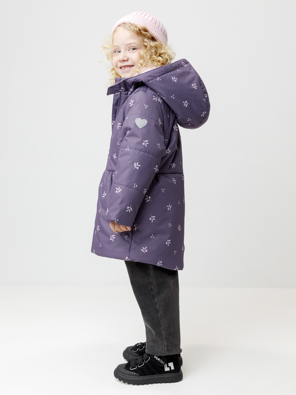 Куртка для девочки, артикул: ВК 38119/н/1 ГР, цвет: фиолетовый, фото 3