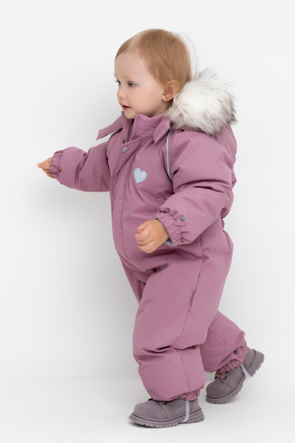 Комбинезоны утепленные для девочки, артикул: ВК 60106/3 УЗГ, цвет: фиолетовый, фото 3