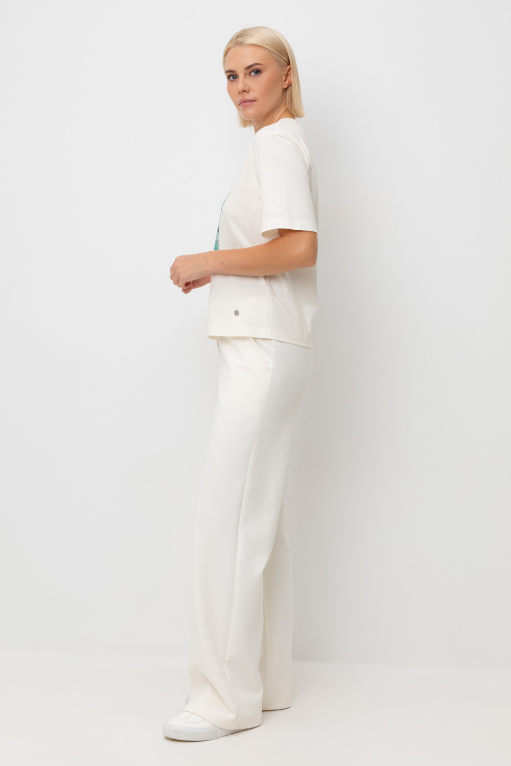 Брюки женские для мам, артикул: ЕВТ 4144, цвет: бежевый, фото 3