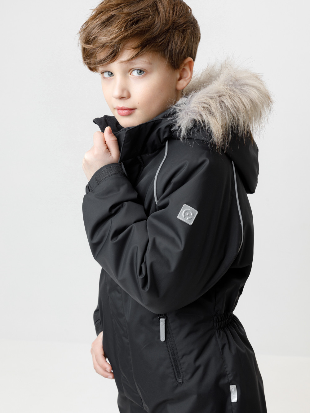 Комбинезоны утепленные для мальчика, артикул: ВК 60102/12 ГР (98-122), цвет: темно-серый, фото 3