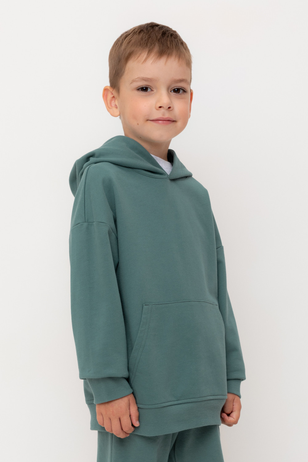 Худи для мальчика, артикул: КР 302733, цвет: зеленый, фото 3