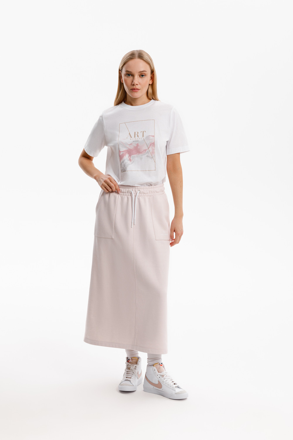 Юбки женские для мам, артикул: ЕВТ 7030, цвет: розовый, фото 3