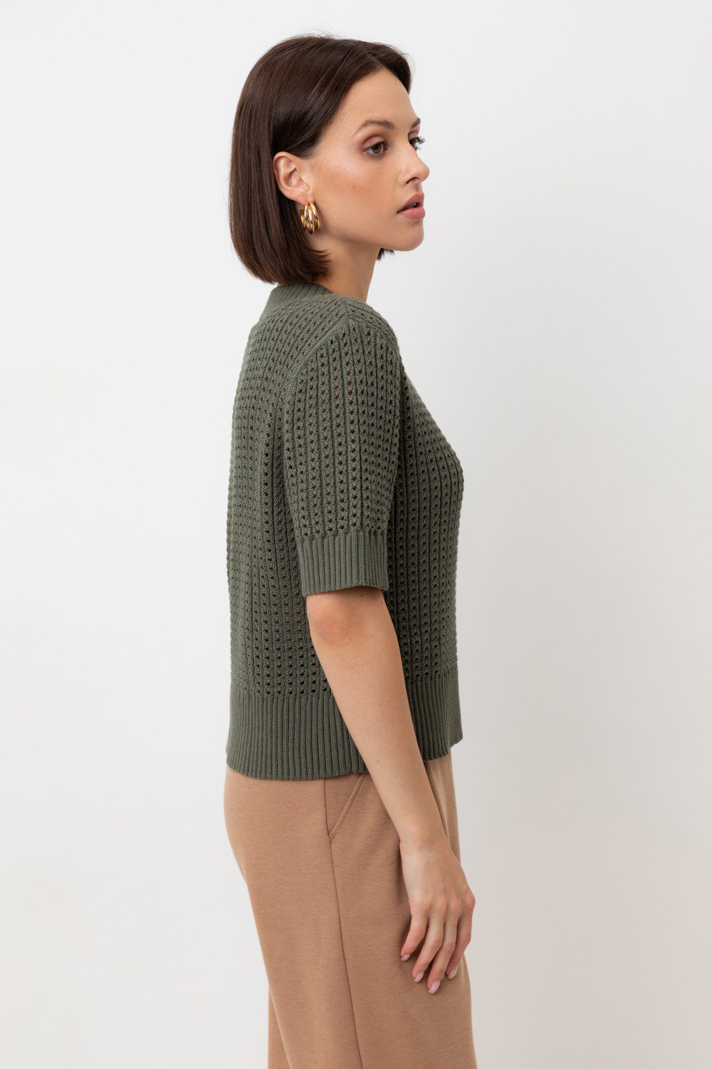 Джемперы женские для мам, артикул: ЕВ 30220, цвет: зеленый, фото 3