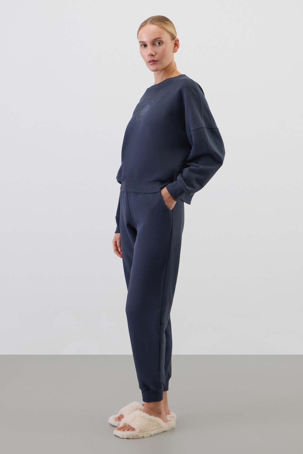 Комплекты для дома для мам, артикул: Е 20198, цвет: темно-синий, фото 3