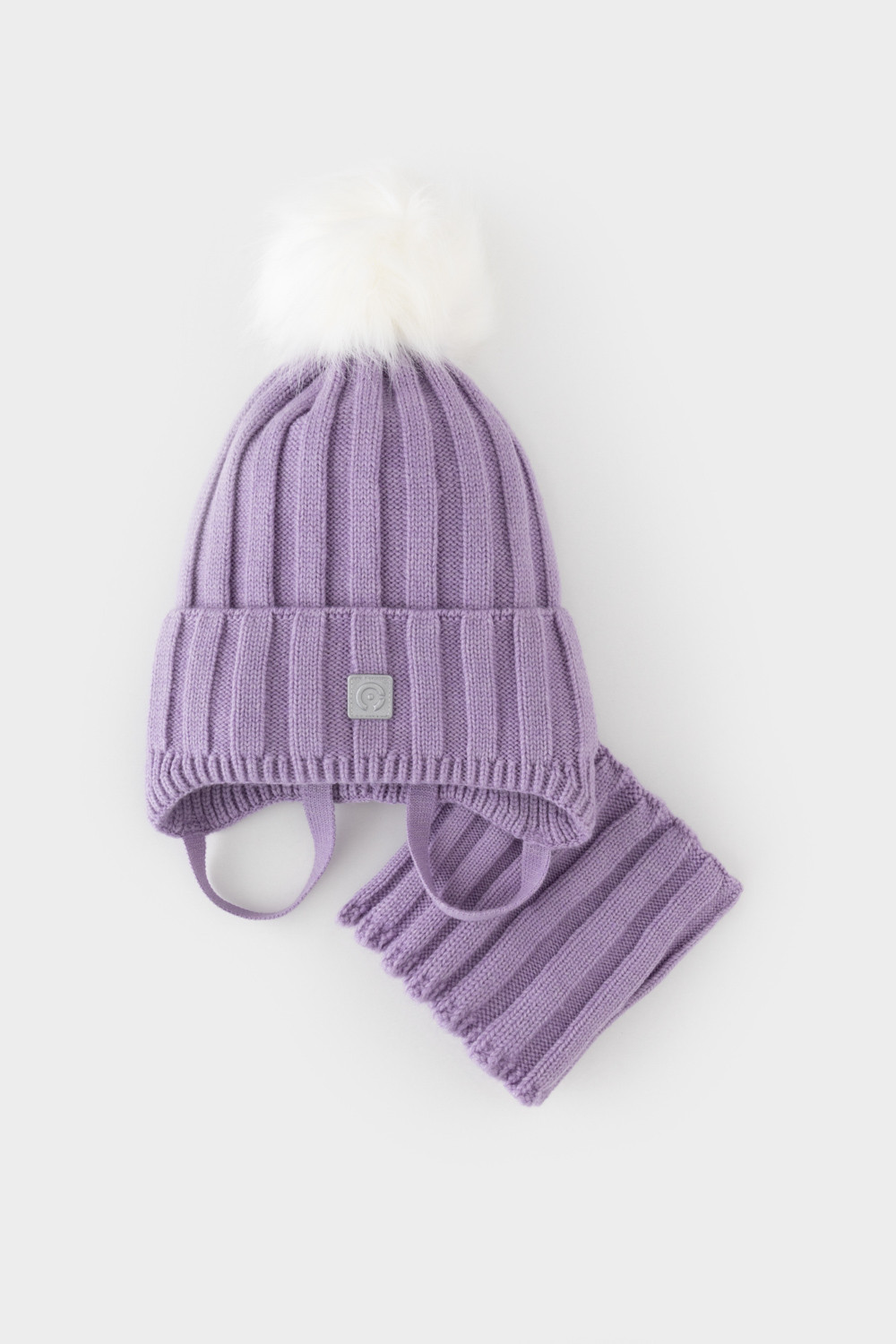 Комплект вязаный для девочки, артикул: КВ 22017/ш, цвет: фиолетовый, фото 3