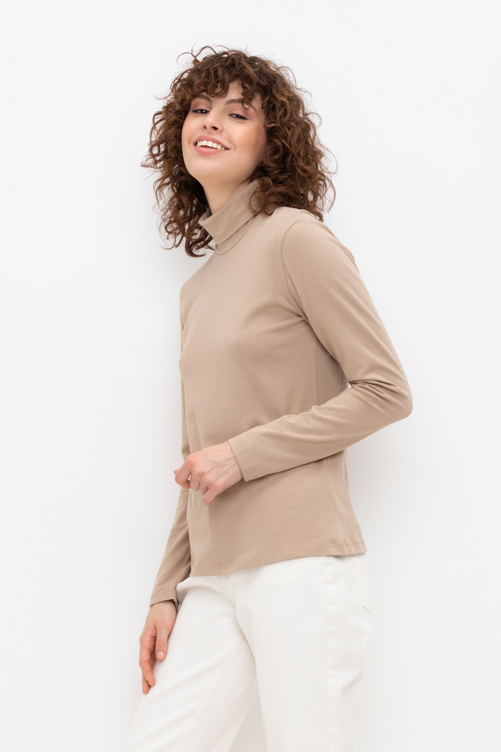 Водолазки женские для мам, артикул: ЕВТ 3026/24, цвет: бежевый, фото 3