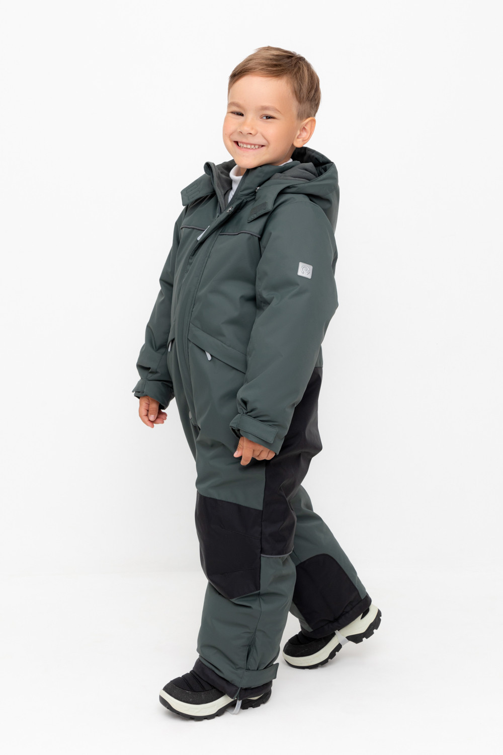 Комбинезоны утепленные для мальчика, артикул: ВК 60101/6 ГР (98-122), цвет: зеленый, фото 3