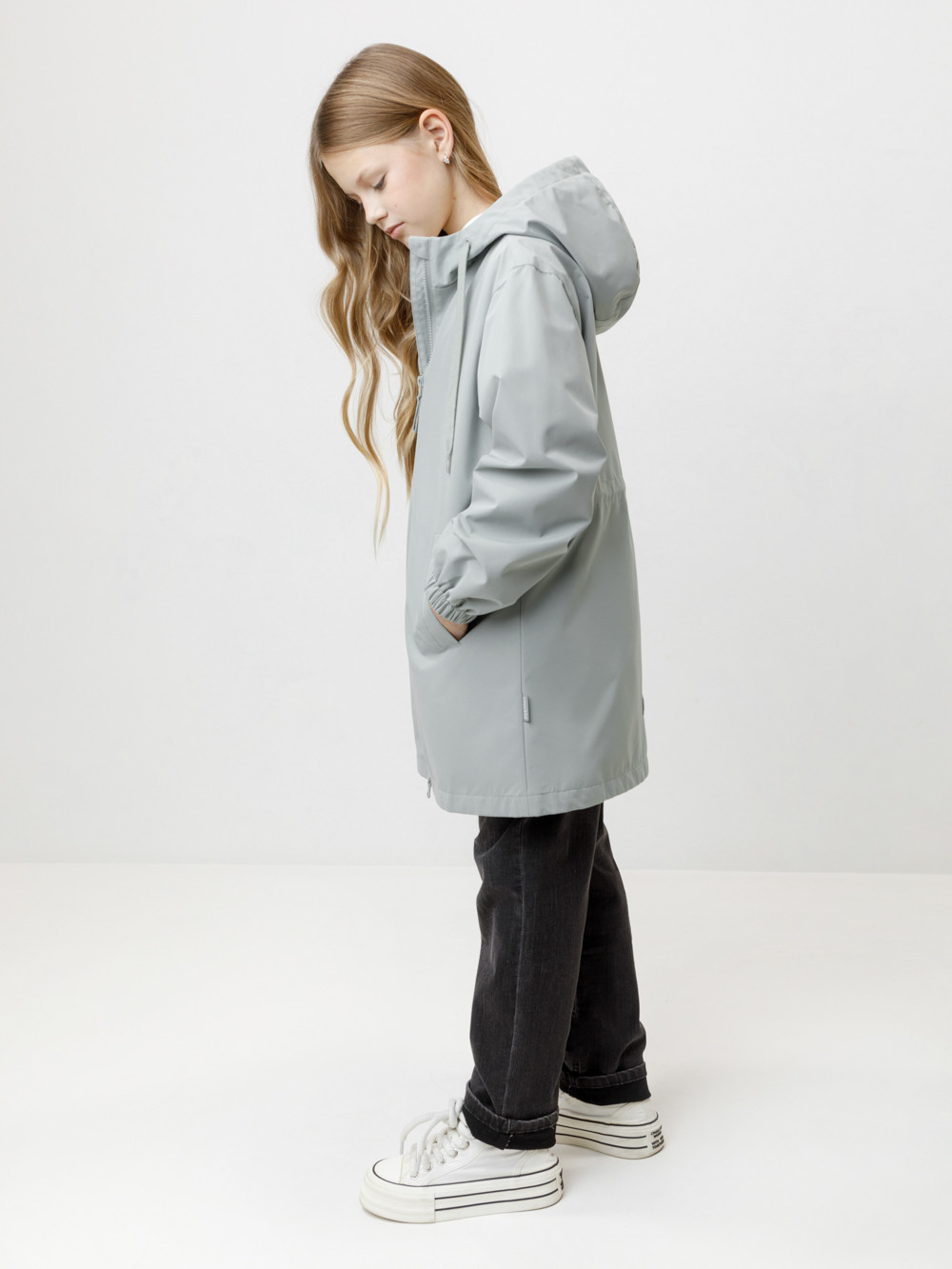 Пальто для девочки, артикул: ВК 32183/2 ГР, цвет: зеленый, фото 3