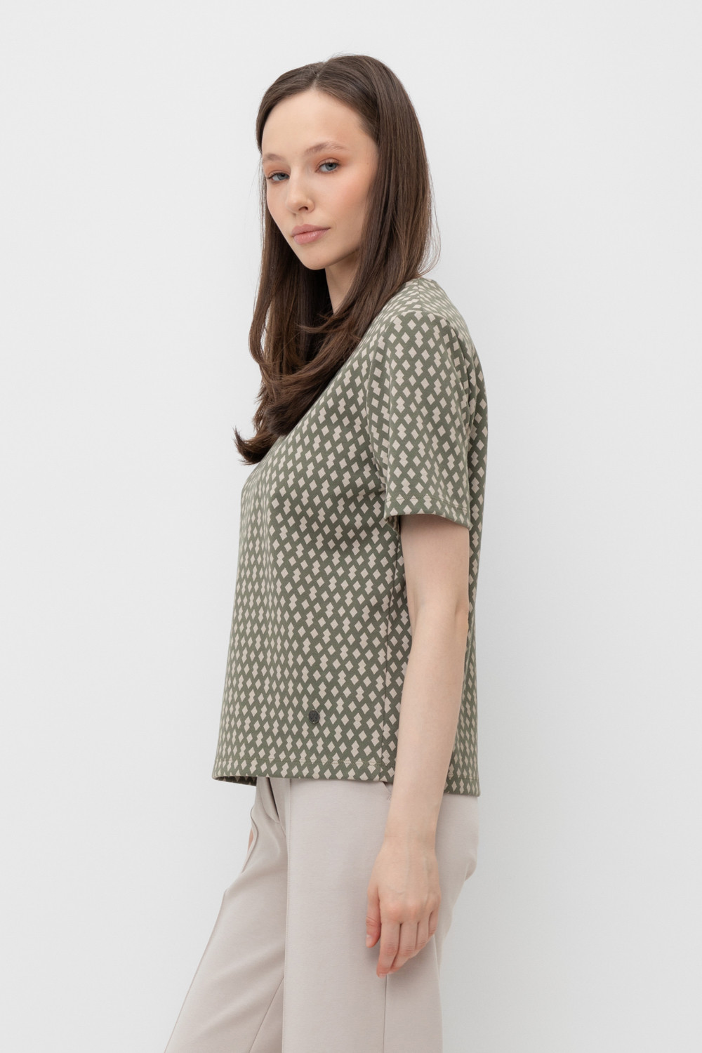 Футболки женские для мам, артикул: ЕВТ 3216, цвет: зеленый, фото 3