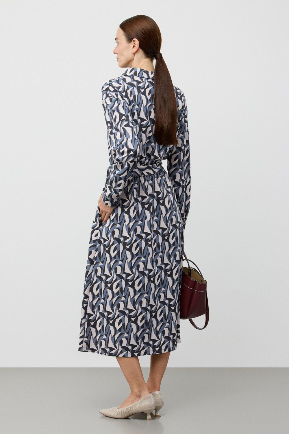 Платья женские для мам, артикул: ЕВТ 5096, цвет: светло-серый5, фото 3