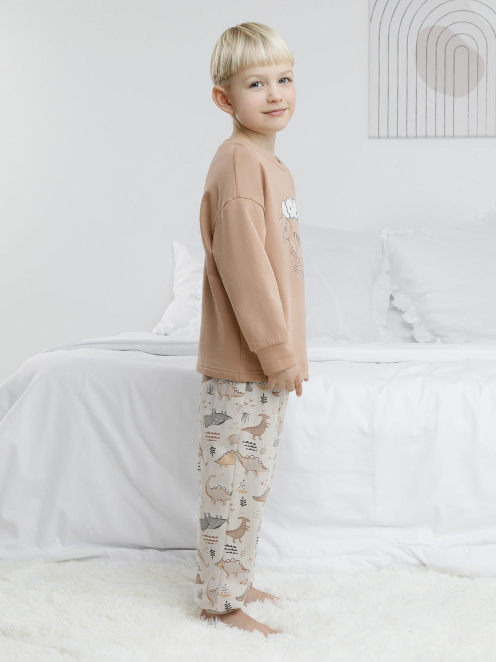 Пижама для мальчика, артикул: К 1567, цвет: коричневый, фото 3