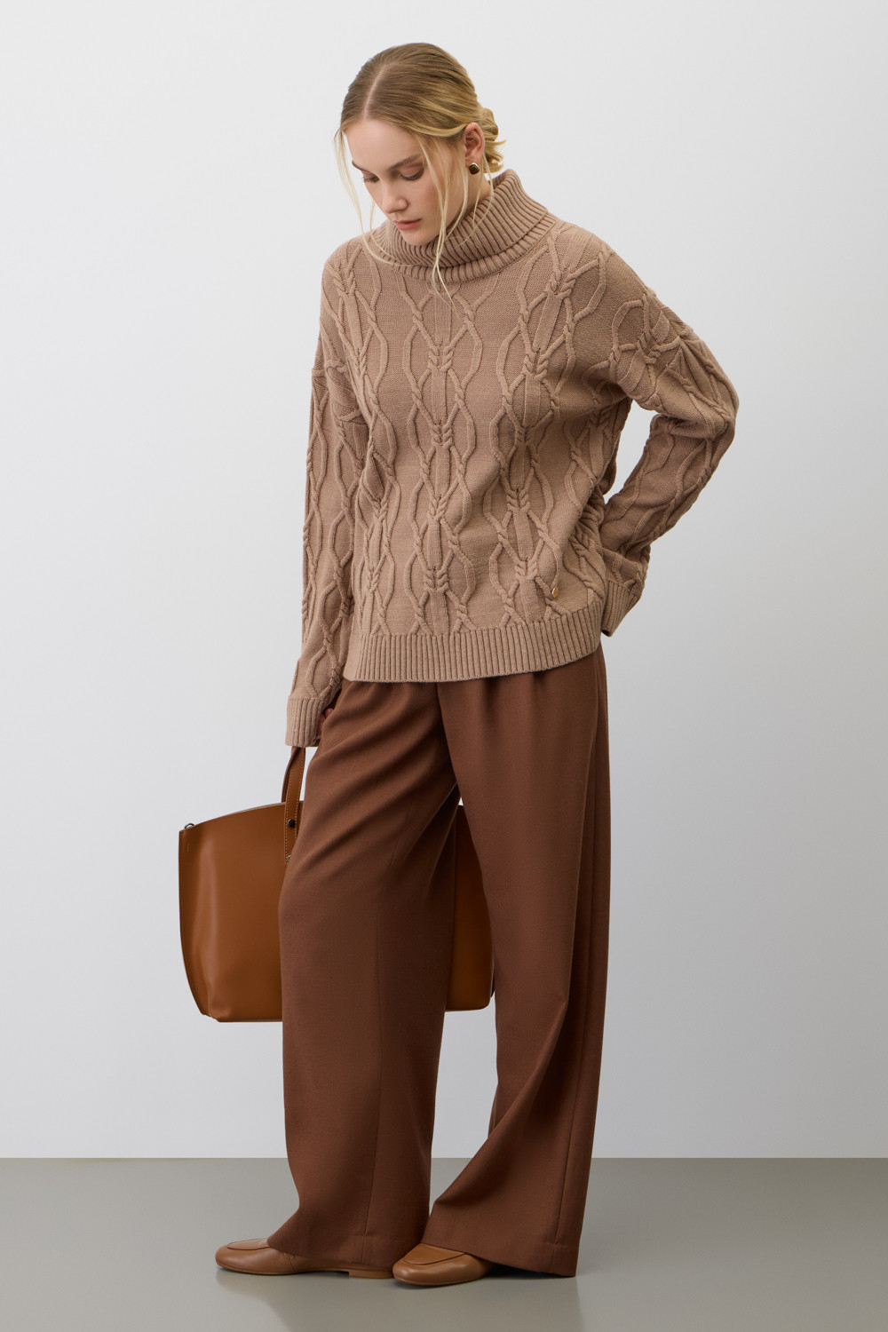 Джемперы женские для мам, артикул: ЕВ 30234/ш, цвет: бежевый, фото 3