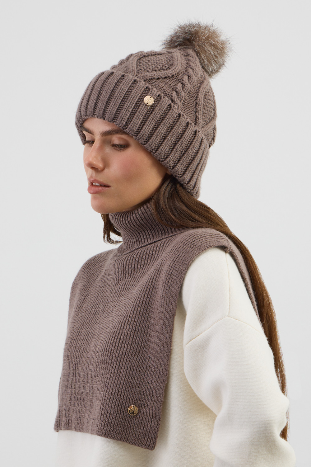 Шапки для мам, артикул: ЕВ 20017/ш, цвет: коричневый, фото 3