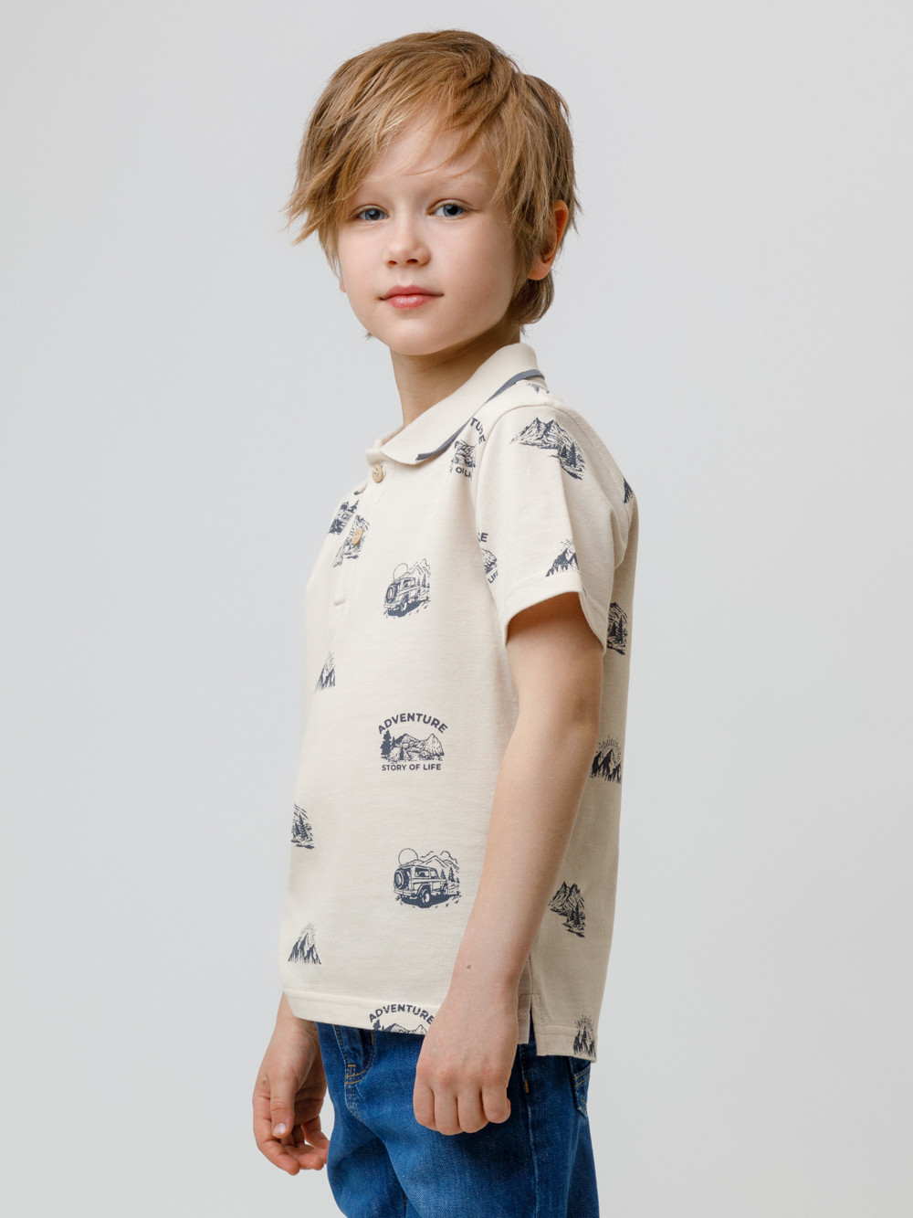 Футболка для мальчика, артикул: КР 302416, цвет: бежевый, фото 3