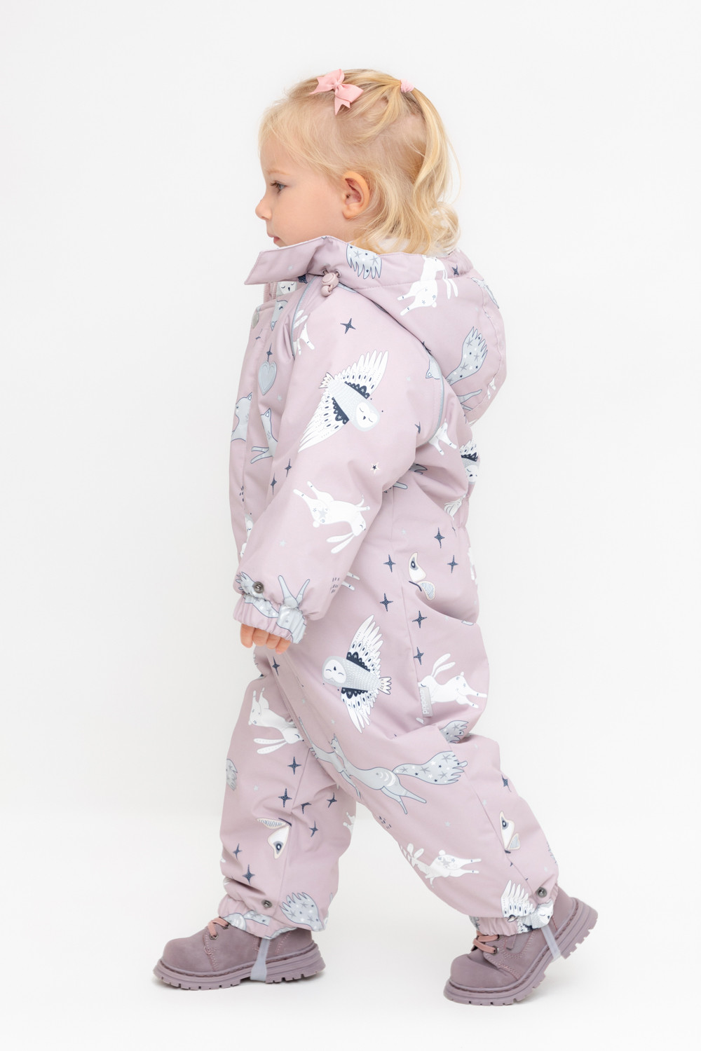 Комбинезоны утепленные для девочки, артикул: ВК 60032/н/30 Ал, цвет: розовый, фото 3