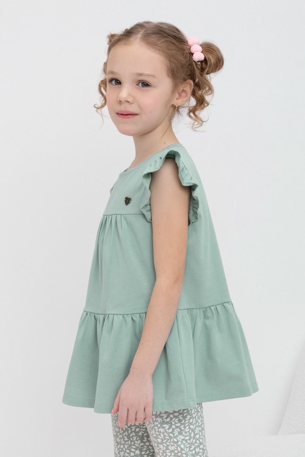 Блузка для девочки, артикул: КР 5874, цвет: минт, фото 3