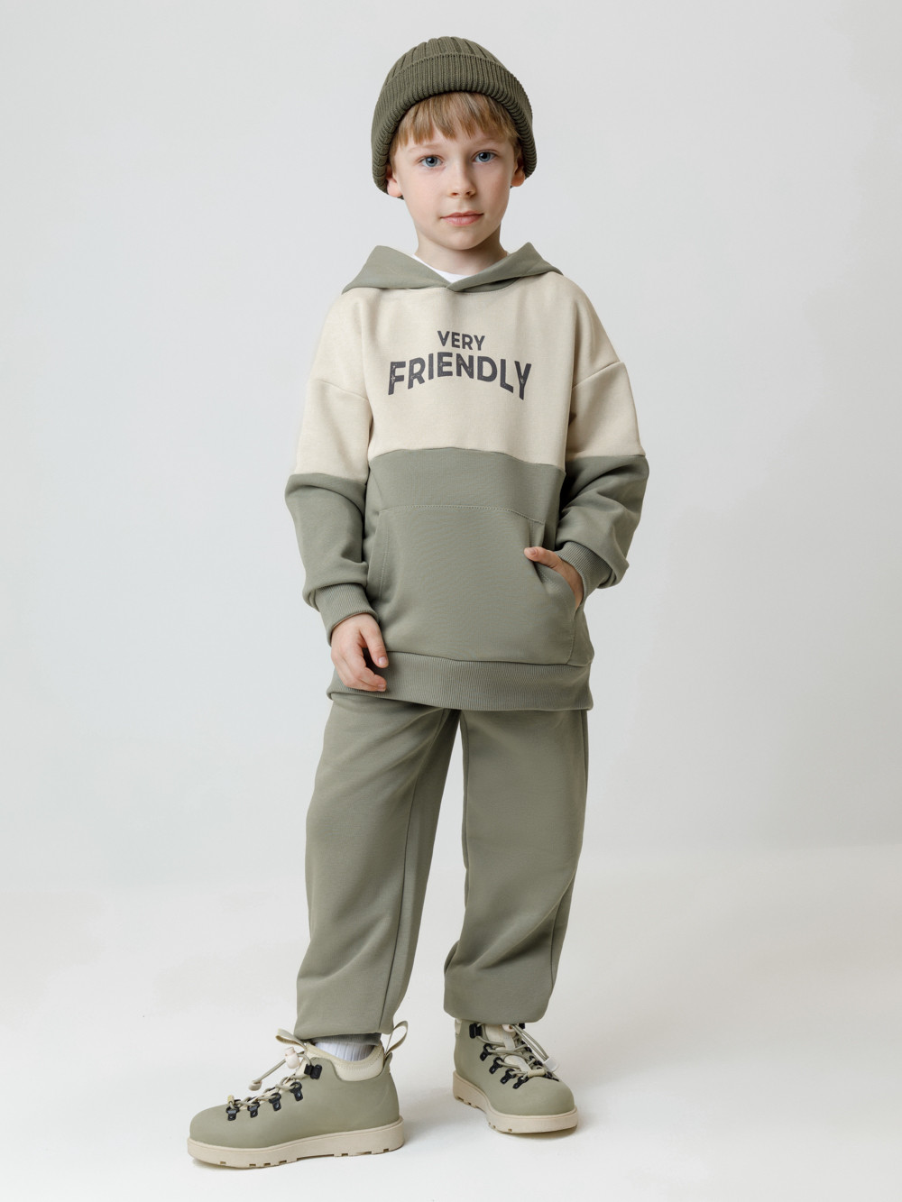 Худи для мальчика, артикул: КР 302916, цвет: хаки, фото 3