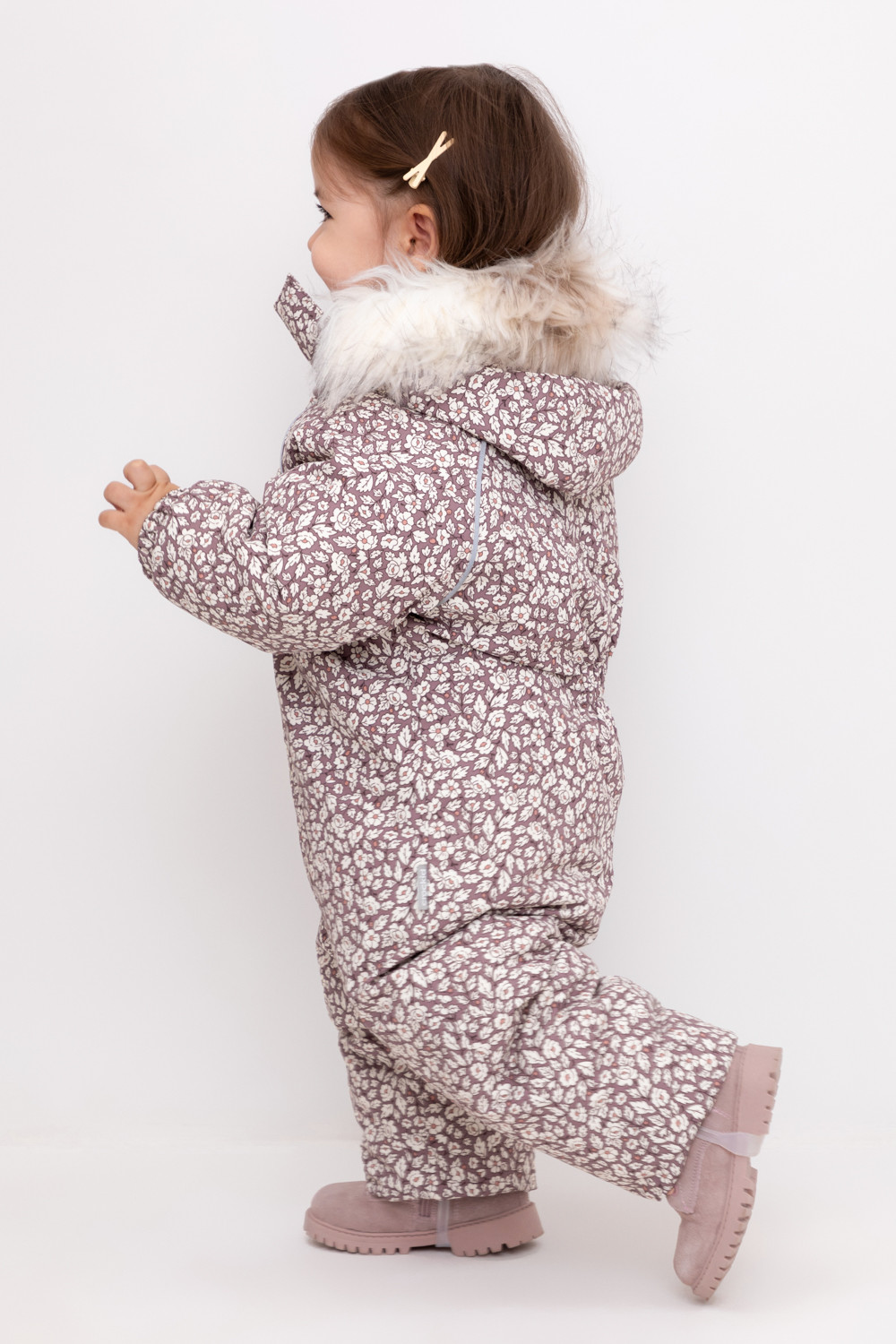 Комбинезоны утепленные для девочки, артикул: ВК 60105/н/6 ГР, цвет: розовый, фото 3
