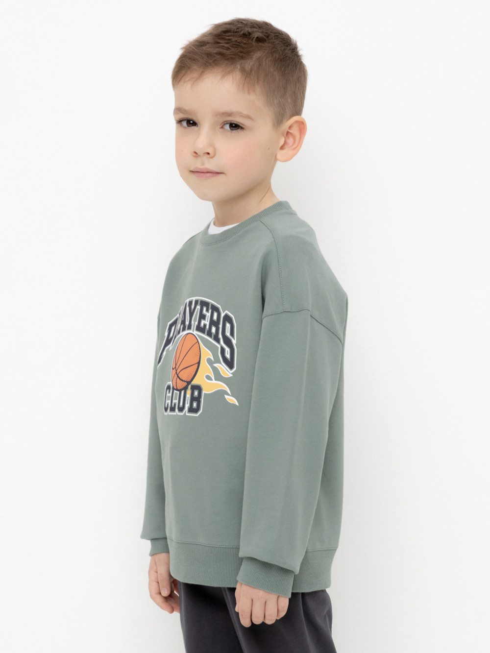 Свитшоты для мальчика, артикул: КР 302392, цвет: зеленый, фото 3
