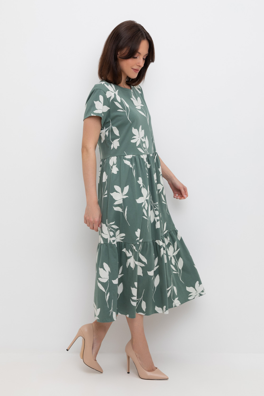 Платья женские для мам, артикул: ЕВТ 5019, цвет: зеленый, фото 3