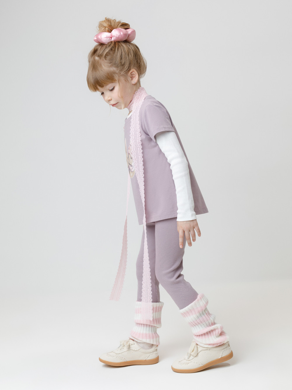 Лосины для девочки, артикул: КР 400085, цвет: розовый, фото 3